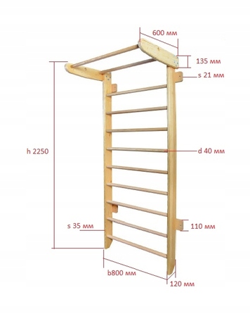 Тренувальна драбинка Małpiszon 225 см x 92 см