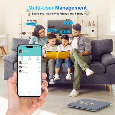 Healthkeep Розумні ваги для тіла, Bluetooth, 2 дисплеї, ITO-покриття, 16 показників, вимірювання пульсу, додаток для Android та iOS, максимальна вага 180 кг, сріблясті