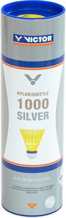 Набір шатлів для бадмінтону Victor Nylon 1000 (6 шт. у коробці) - блакитно-білий (середній)