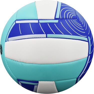Волейбольний м'яч Senston Soft Touch, офіційний розмір 5, водонепроникний, з насосом, для пляжу, басейну та вулиці, thirsty blue
