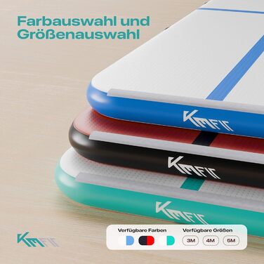 Airtrack килимок надувний 4м для гімнастики, фітнесу та йоги з електронасосом та ремкомплектом, м'ятно-зелений