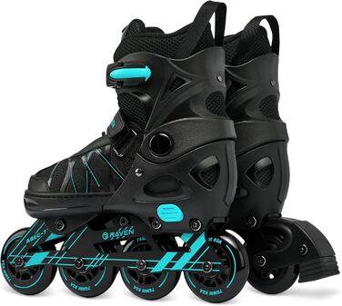 Інлайнери роликові ковзани RAVEN Expert, дитячі та дорослі, регульовані (40-43, 25,5-28 см), колір м'ятний