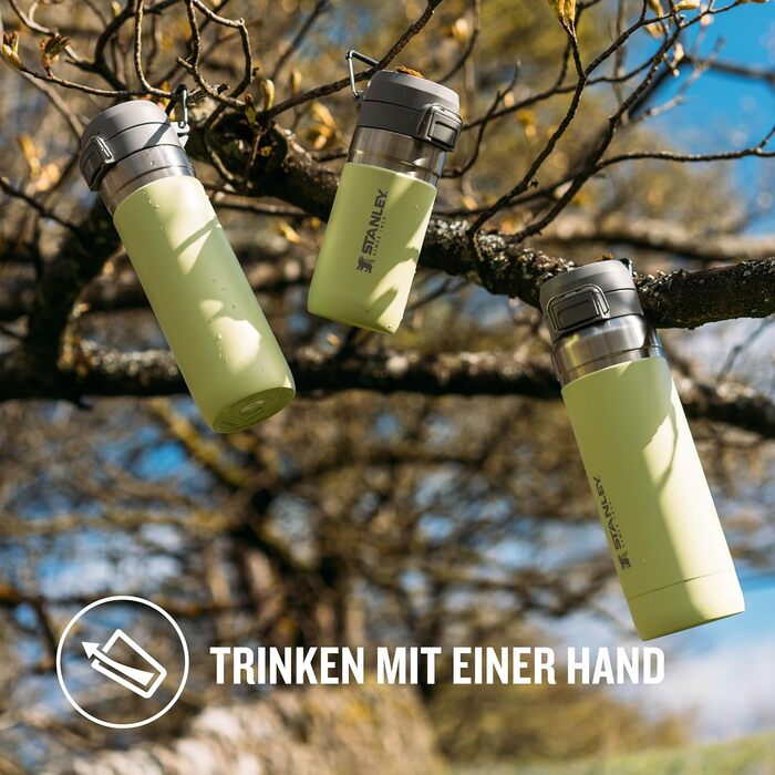 Термос-пляшка Stanley Quick Flip, нержавіюча сталь, 7+ годин холодна, BPA-free, герметична, для води, придатна для миття в посудомийній машині