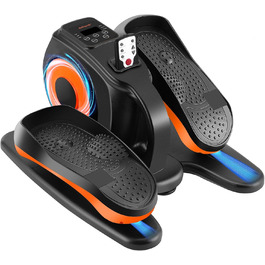 Електричний еліптичний тренажер для ніг з дисплеєм та пультом керування, для людей похилого віку та дорослих, зелений/помаранчевий