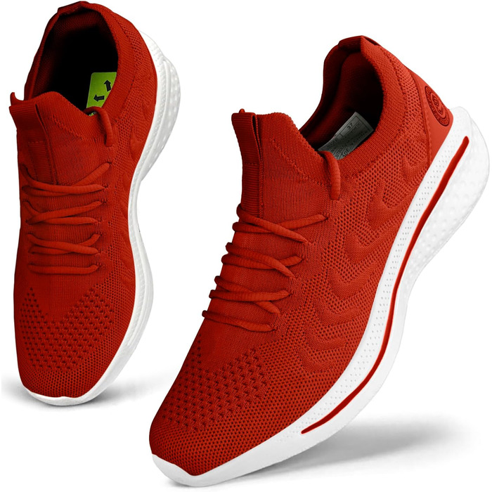 Жіночі кросівки для бігу та фітнесу. Зручні, дихаючі, з антиковзкою підошвою. Ідеальні для занять спортом, прогулянок та тренувань у залі. Колір: червоний, розмір: 38 EU
