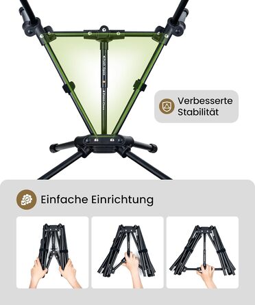 Стілець для кемпінгу OneTigris TIGERBLADE з високою спинкою, 170 кг, складний, легкий, з трикутним каркасом, для риболовлі з 2 кишенями, для відпочинку на природі, піших прогулянок, колір Койот