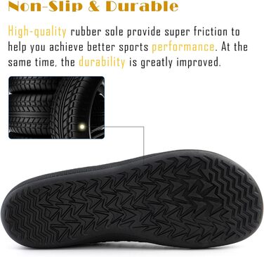 Босижні кросівки Hitmars для чоловіків та жінок. Кросівки для трейлраннінгу, трекінгу, фітнесу. Унісекс, чорний колір, розмір 43