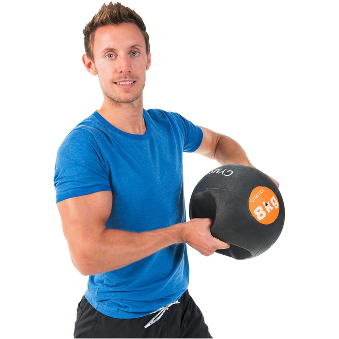 Медичний м'яч Gymstick з ручками, 25 см, 8 кг, різнокольоровий