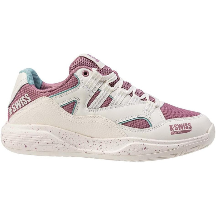 Жіноче кросівки K-Swiss Tura Team для падел-тенісу, 41 EU, білий, лілак, пастельно-бірюзовий