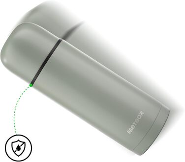 Термос-термочашка METEOR 1л і 750 мл, нержавіюча сталь, BPA-free, ізоляційна пляшка з 2 чашками для дітей і дорослих, колір хакі