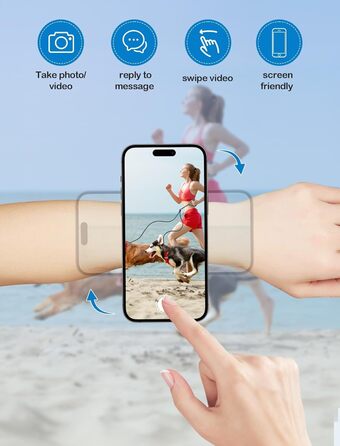 Утримувач для телефону на руку TOPGO, фіолетовий (чорний), сумісний з iPhone 16 Pro Max та Android, магнітний, обертається 360°