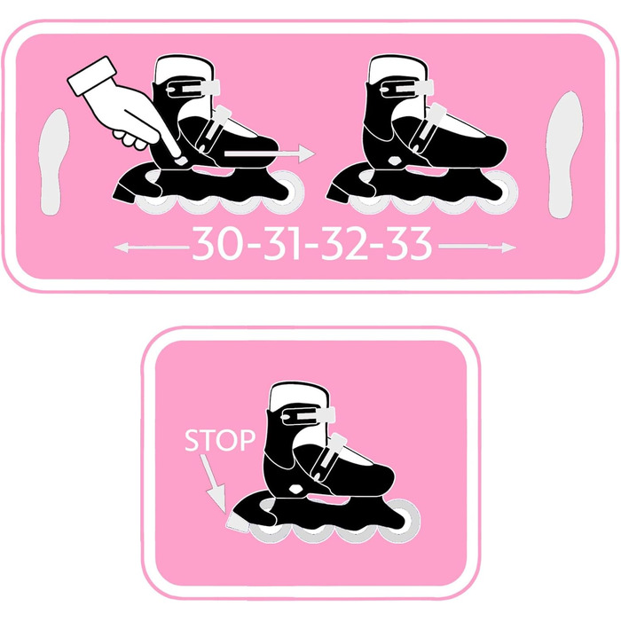 Ролики інлайни Skids Control Fille 2025, рожеві, 30-33, середній розмір