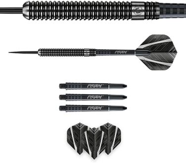 Дартс WINMAU Blackout професійний, сталевий наконечник, вольфрам, з оперенням та хвостовиками