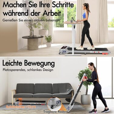 Біговий тренажер BLACK LORD X7 - Walking Pad з тихим мотором 3.0PS, до 130кг, Bluetooth, 3 рівня нахилу, антиковзаюча поверхня (Срібний)