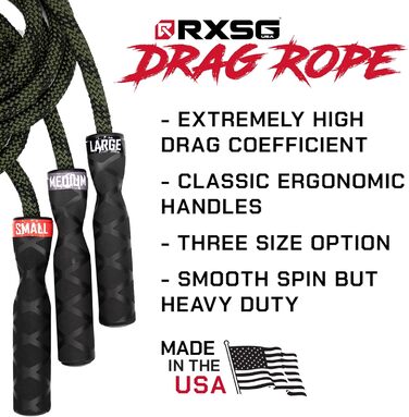 Стрибкове канатка Rx Smart Gear з неслизькими ергономічними ручками, важезним поліпропіленовим канатом для фітнесу та тренувань, кардіотренувань, WOD, швидке стрибкове канатка для чоловіків та жінок, чорний, великий