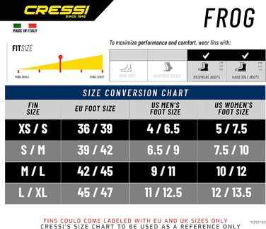 Ласти для дайвінгу Cressi Frog, регульовані, S/M, чорні, вироблено в Італії