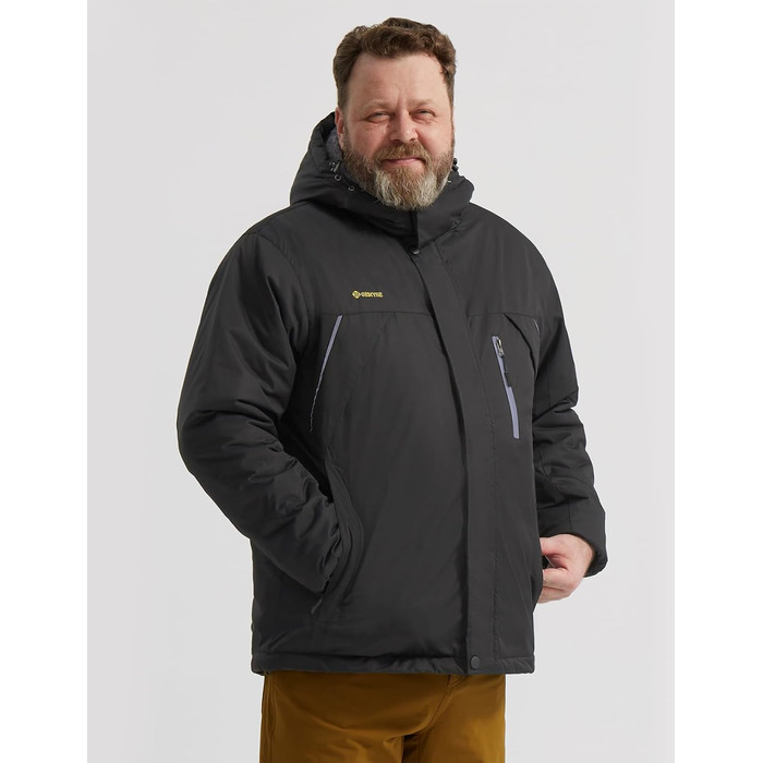 Чоловіча зимова куртка GEMYE, непромокальна, чорна (M, сірий колір 01)