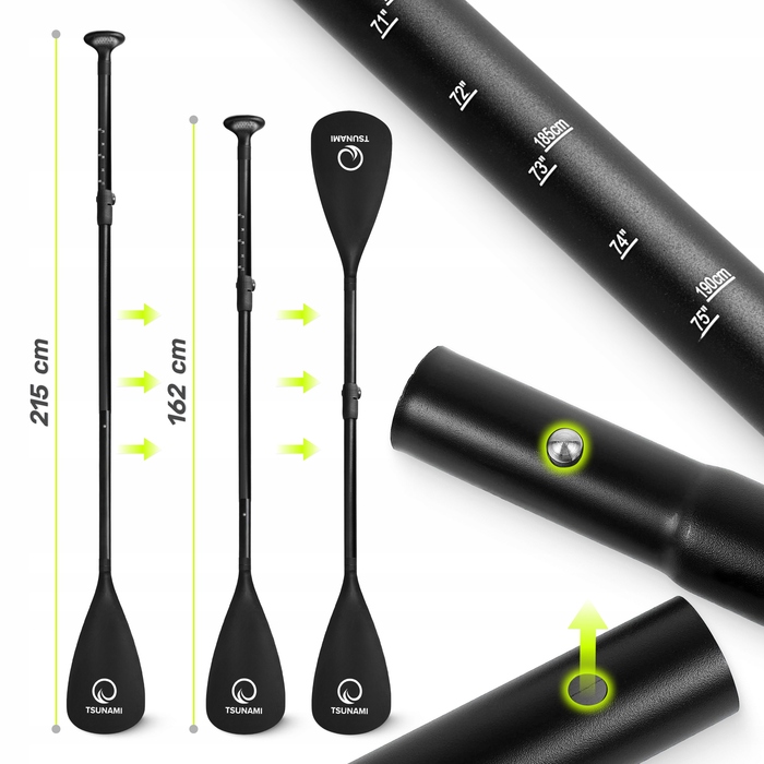 Надувна SUP-дошка Tsunami 350 см, багатоколірна, ПВХ, з веслом та рюкзаком