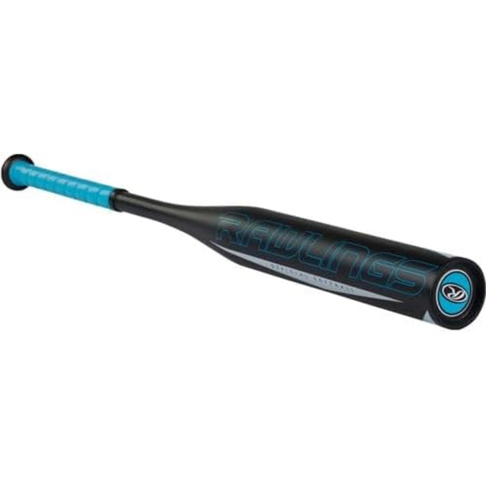 Бейсбольна бита Rawlings Storm Fastpitch для софтболу, 30 дюймів (76 см), алюміній, чорний/білий/Electric Blue