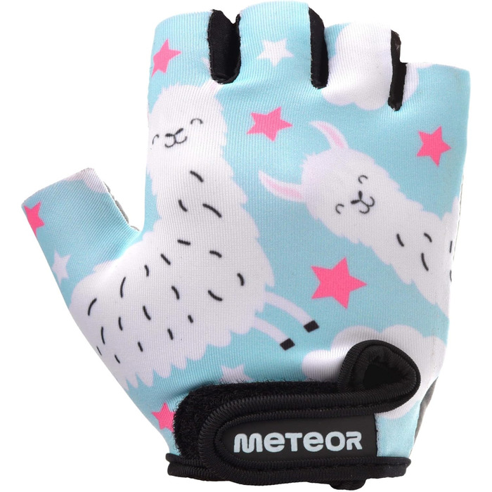 Велосипедні рукавички Meteor Unisex для дітей та дорослих, Gel BMX, XS, Alpacas