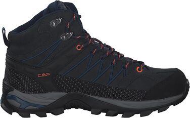 Чоловічі трекінгові черевики CMP Rigel Mid Wp, синьо-помаранчеві, 42 EU