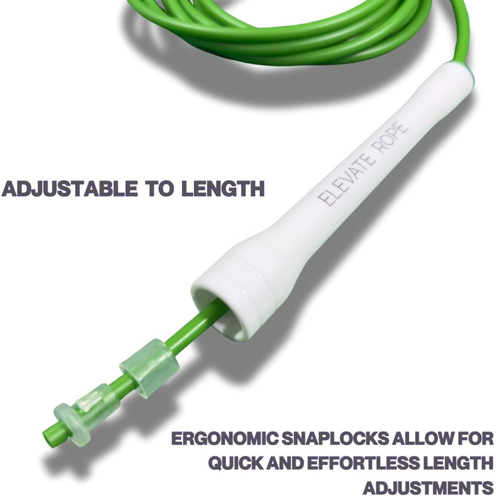 Стрибкове канат Elevate Speed Rope MAX - професійний, 5 мм, 3 м, з міцними ручками (зелений)