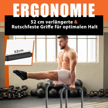 Бруси для віджимань DH FitLife | Регульовані бруси 80-90 см | Паралелепіди для калістеніки та силових тренувань | Стабільні та безпечні | Обладнання для фітнесу в приміщенні та на вулиці