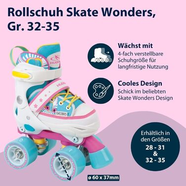Роликові ковзани HUDORA Wonders: регульовані, дитячі, 32-35 Single