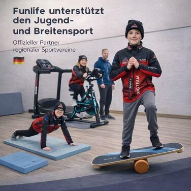 Килимок для йоги FunLife XXL 190x66x10 мм, чорний - для йоги, пілатесу, фітнесу (складний, антиковзкий)
