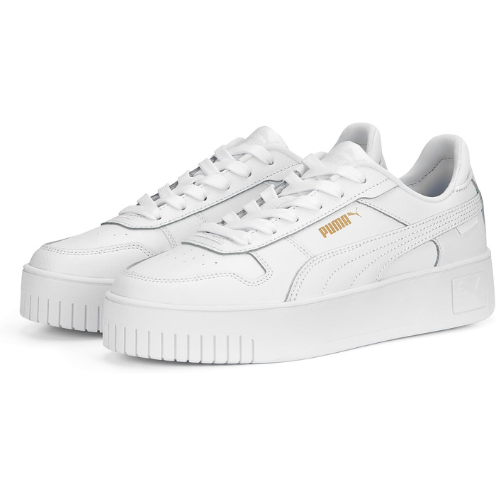 Жіночі кросівки PUMA Carina Street, білі з золотистими деталями, розмір 40 EU