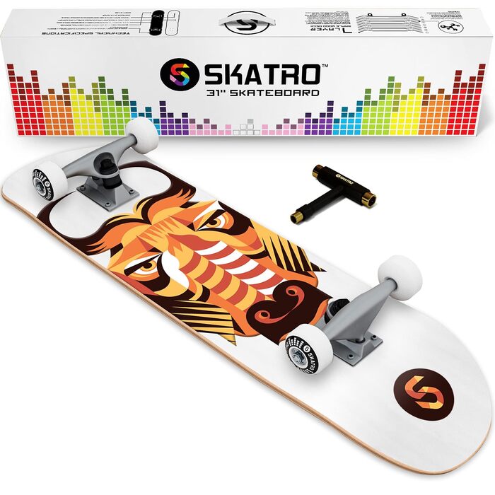 Скейтборд SKATRO Pro, 78.7 см, повний комплект, для дорослих, підлітків та дітей, для початківців, Buffalo