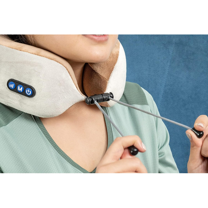 Масажна подушка для шиї GLOBAL RELAX TENZO MINI, 6 режимів, ергономічна, портативна, для розслаблення та зняття болю в м'язах
