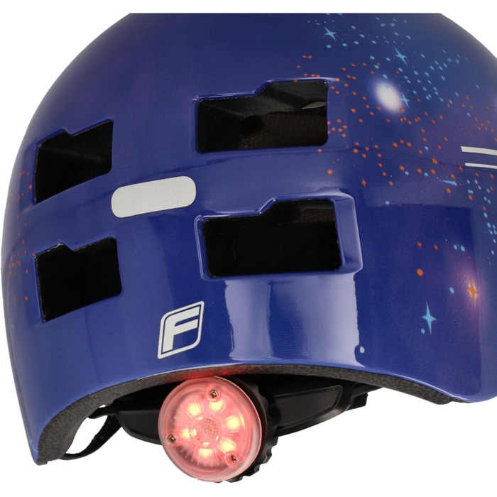 Дитячий велосипедний шолом FISCHER BMX з LED-підсвіткою, шолом для велоспорту, захисний шолом для дітей, Dirt Bike, інтегроване заднє світло