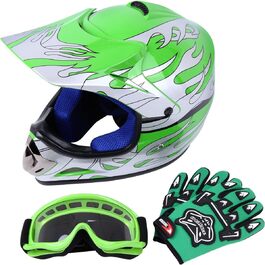 Шолом Samger DOT для дітей та молоді, Off Road, Motocross, Dirt Bike, ATV, мотоцикл, комплект з рукавичками та окулярами