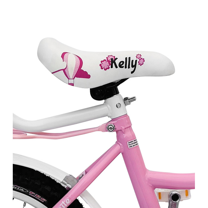 Дитячий велосипед Kelly 16 дюймів, рожевий, з бічними коліщатками
