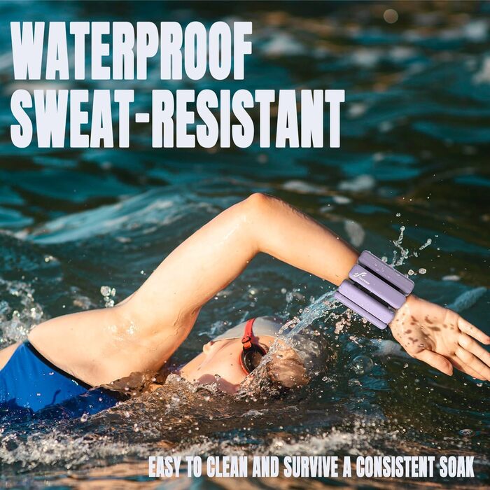 Набір манжет для ніг Sportneer 2 шт. (0,5 кг та 1 кг) для йоги, танців, аеробіки, фітнесу, ліловий