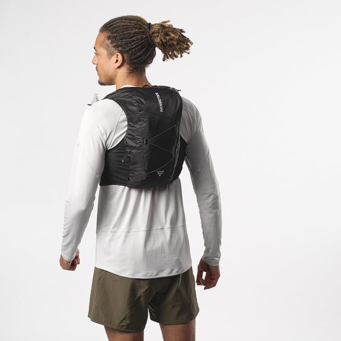 Гідратаційний жилет Salomon Active Skin 8 для бігу, трекінгу та MTB, унісекс, з пляшками, розмір S, чорний