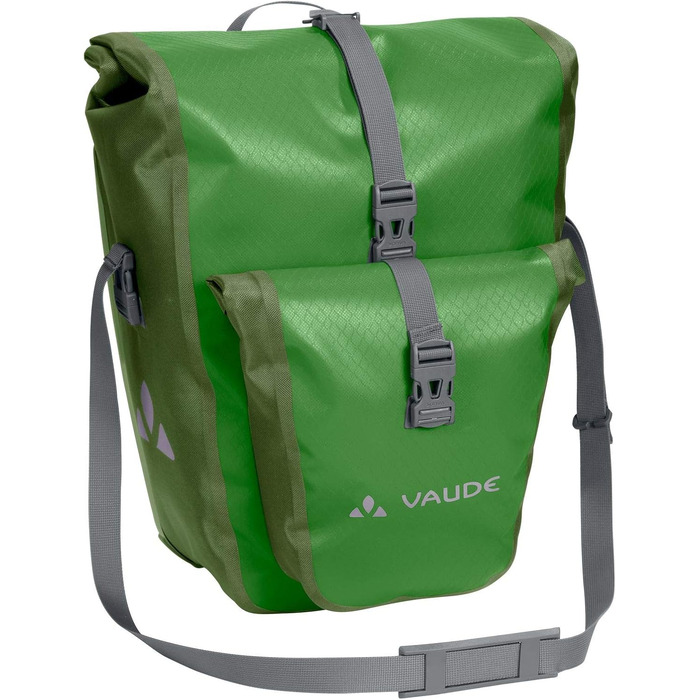 Велосипедні сумки VAUDE Aqua Back Plus для багажника, 2 шт, водонепроникні, 51 л, Parrot Green, універсальний розмір, легке кріплення