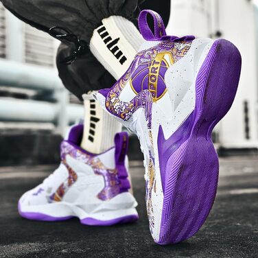 Баскетбольні кросівки для чоловіків та жінок. Легкі спортивні кросівки для ходьби, повсякденні снікерси. Зносостійкі, з антиковзким покриттям, розміри 36-45 EU, колір фіолетовий