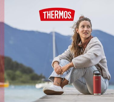 Термос-пляшка THERMOS ICON 710 мл, нержавіюча сталь, ізольована, для напоїв, червоний/ягідний мат, зберігає тепло 18 годин, холод 24 години, герметична, BPA-free, для води, спідмашинне миття