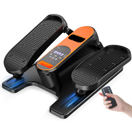 Електричний еліптичний тренажер для дому під стіл з пультом дистанційного керування, дисплеєм, 12 швидкостей, тихий та портативний степер для літніх людей, підлітків та дорослих.