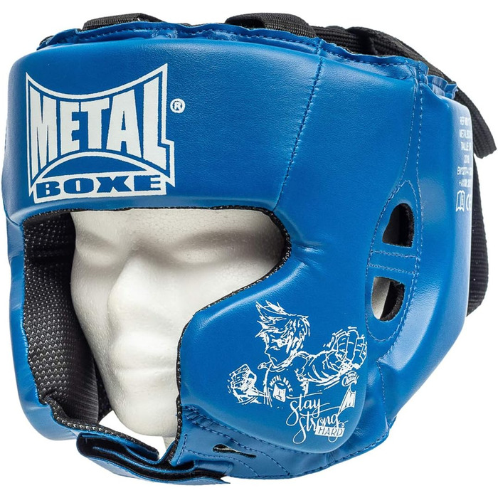 Захисний шолом METAL BOXE MB117 для боксу та єдиноборств, синій, дитячий