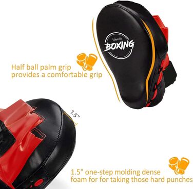 Набір боксерських рукавичок та бинтів Valleycomfy для чоловіків. Захист рук для боксу, кікбоксингу, муай-тай, карате, тхеквондо. Білий (червоний)