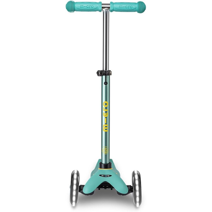 Самокат дитячий Micro Deluxe Kinder Scooter з регульованим кермом, світлодіодні колеса, екологічна м'ята