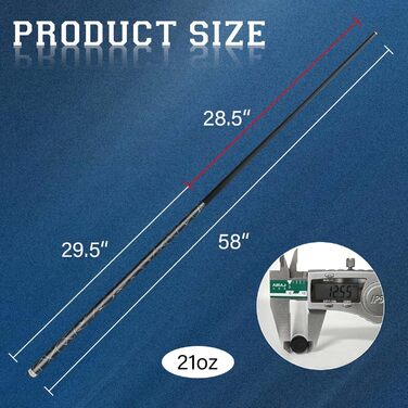 Професійний більярдний кий Billardqueue з карбонового волокна, низький кут відбиття, з кейсом та аксесуарами, 12.5 мм наконечник, 147.3 см, 567-595 г