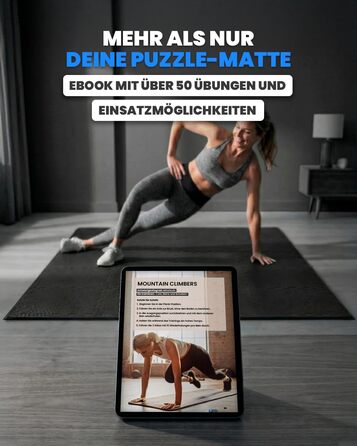 Набір модульних килимків для підлоги unycos (12/20/28 шт), захисна пазл-матрас 30x30x1.2 см для тренажерного залу, спортивного обладнання та йоги, водонепроникні, чорні