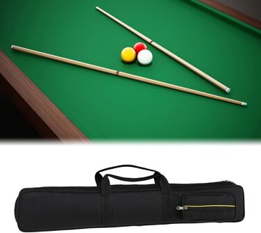Чохол для кия Billard з 8 відділеннями, з ремінцем, ударостійкий, для кия з суглобом 1/2, чорний