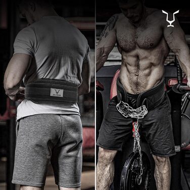 Пояс для підтягувань з ланцюгом 91.4 см, Heavy Duty сталевий ланцюг + 2 карабіни, для бодібілдингу, силових тренувань, важкої атлетики та підтягувань, пояс для ваги Black