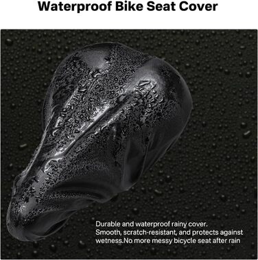 Накидка на сидіння велосипедне, ергономічна гелева підкладка, м'яка та зручна, з дощем. Підходить для жінок та чоловіків, чорна, вузька