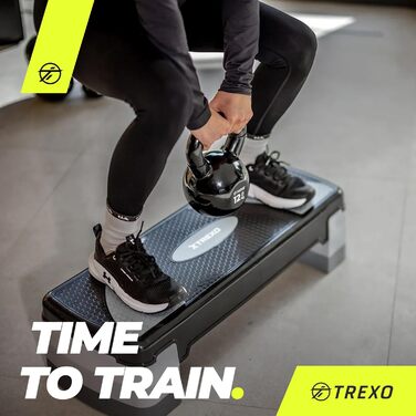 Аеробічний степ TREXO 78x30 см, регульований, поліпропілен, рожевий, для фітнесу та кардіо